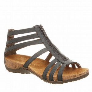 Sandały Damskie Bearpaw Layla Wide Czarne | XHH1002QZ