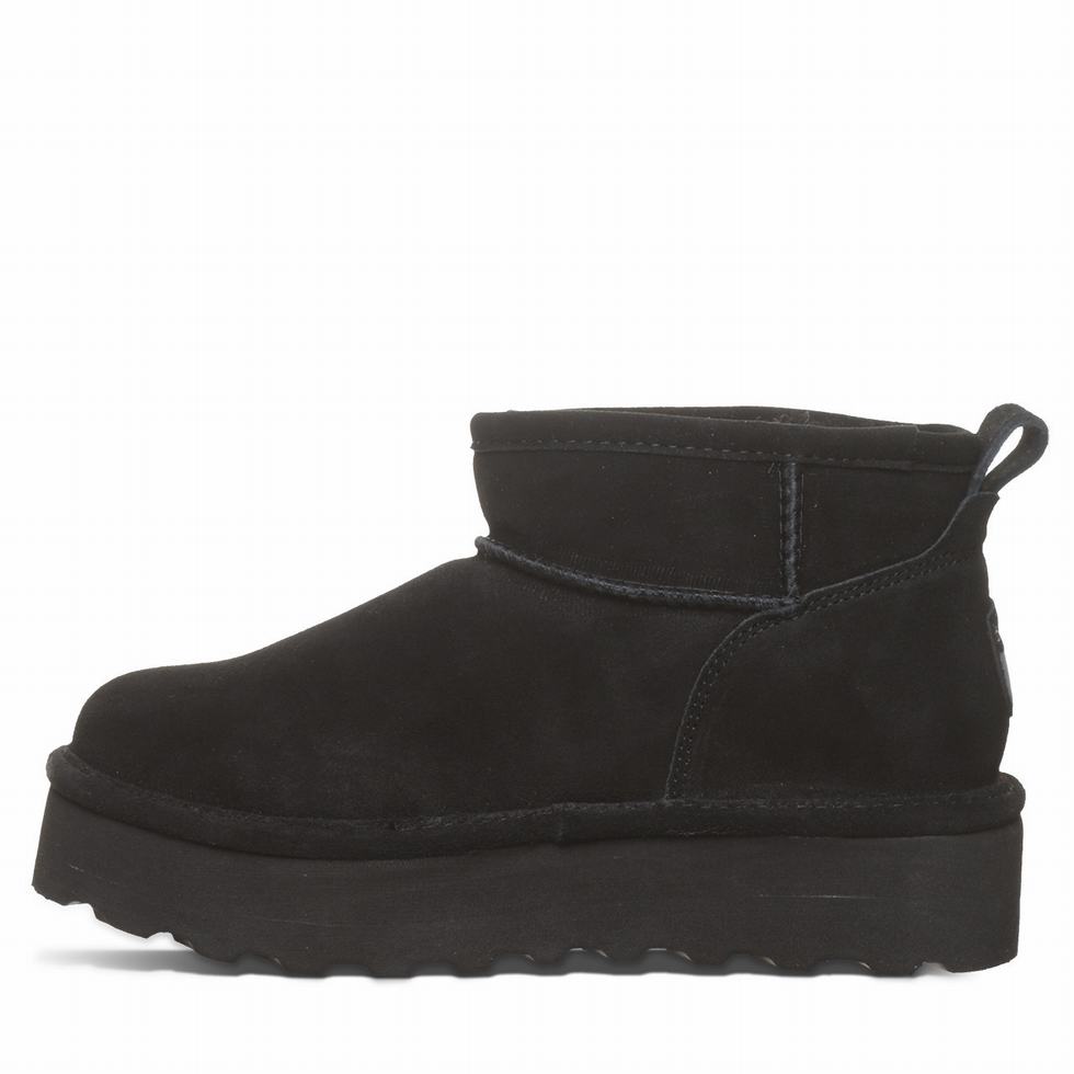 Buty na Platformie Damskie Bearpaw Retro Shorty Czarne | KOI953AL
