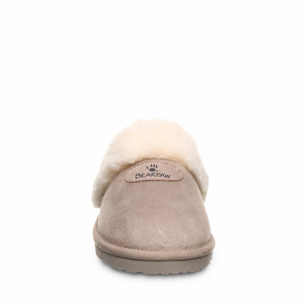 Kapcie Damskie Bearpaw Effie Vegan Brązowe | RGW79OF