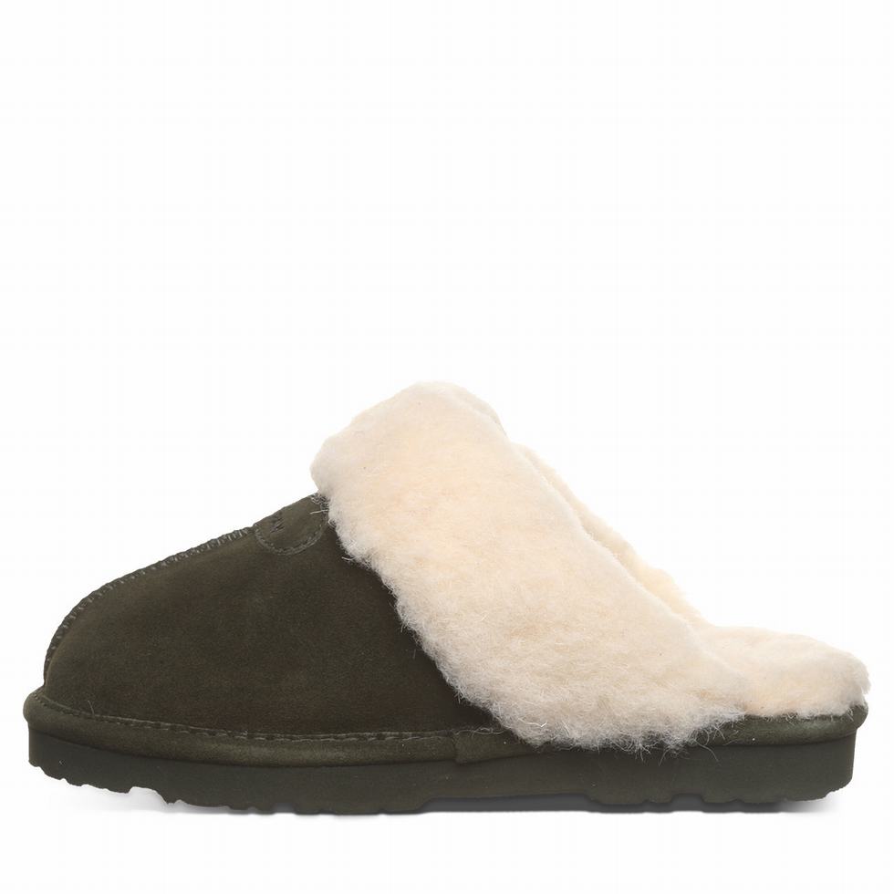 Kapcie Damskie Bearpaw Loki II Zielone | XCH4997BS