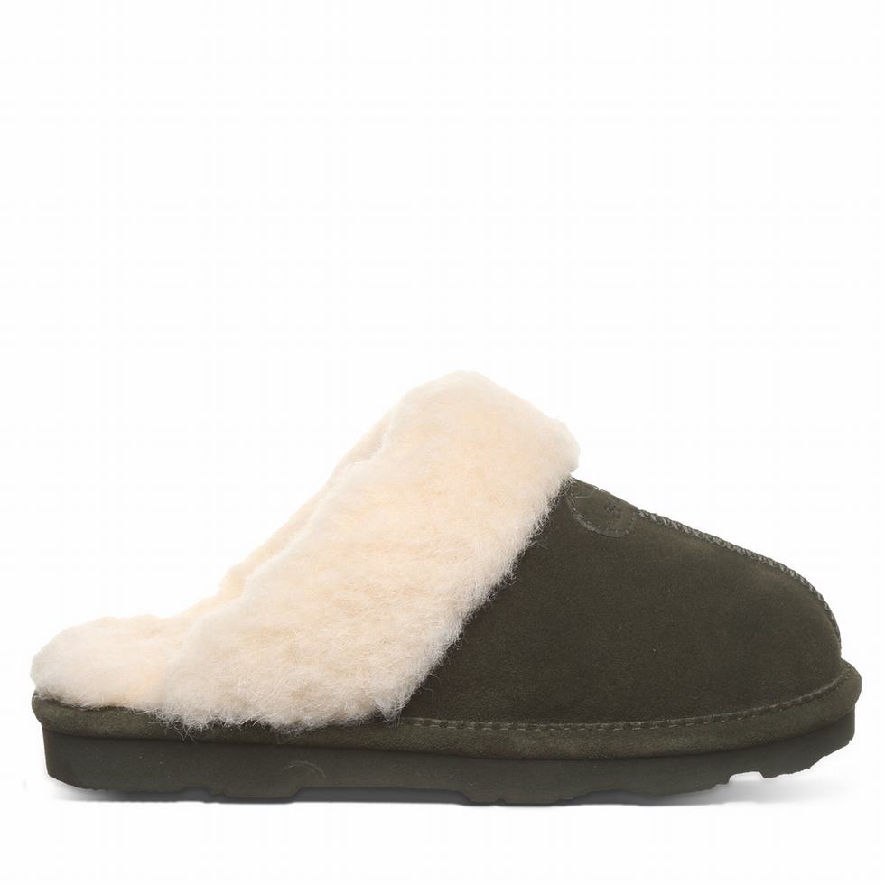 Kapcie Damskie Bearpaw Loki II Zielone | XCH4997BS