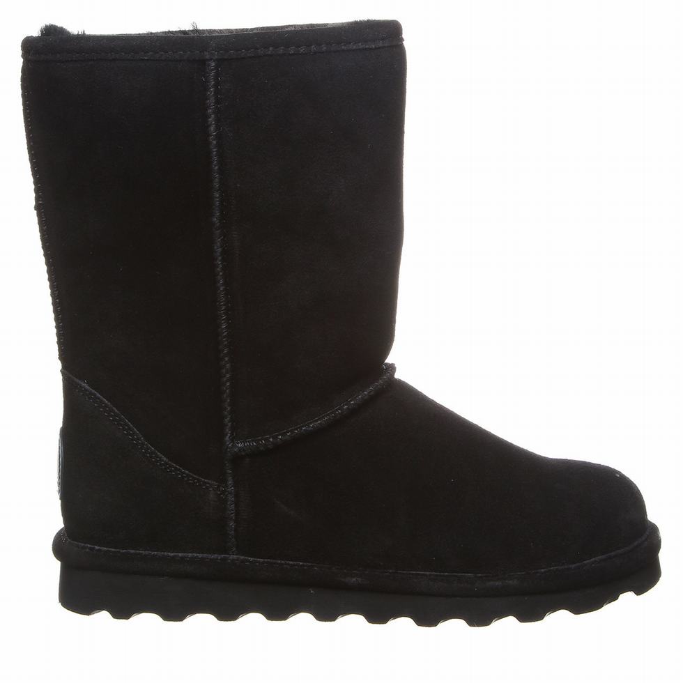Kozaki Damskie Bearpaw Elle Short Wide Czarne | EFY3595UW
