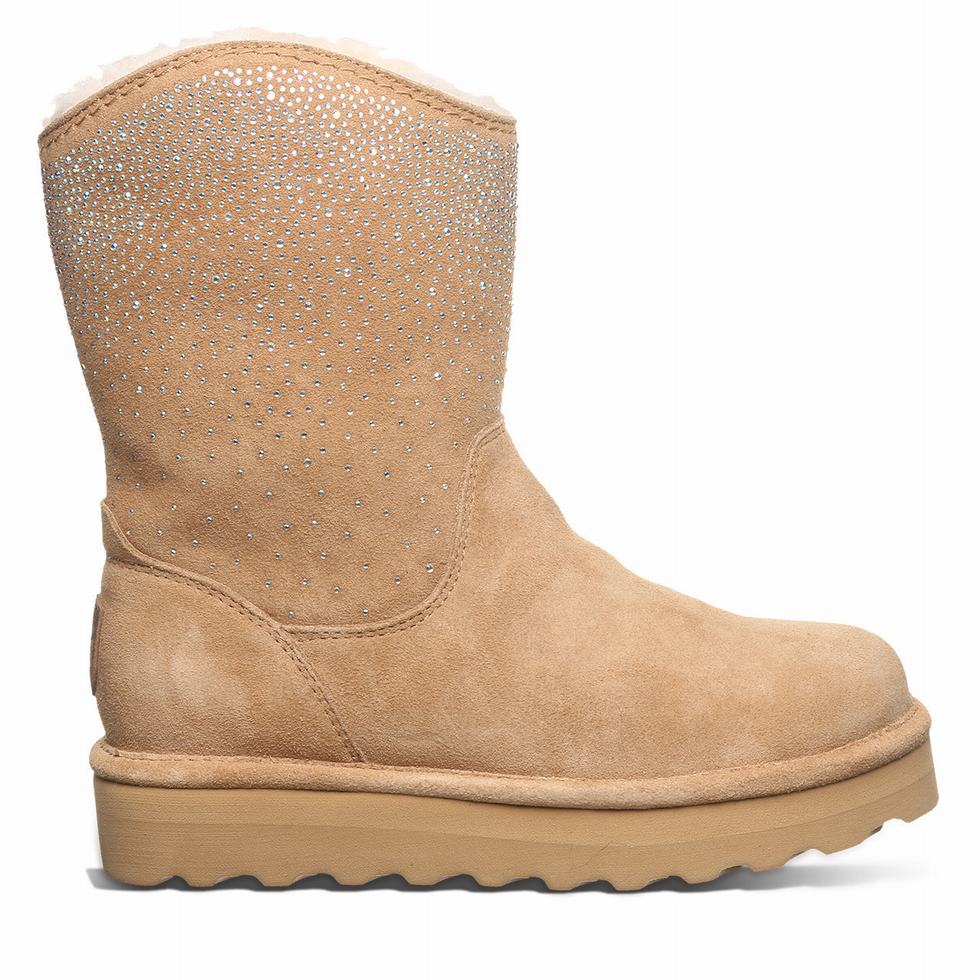 Kozaki Damskie Bearpaw Glam Platform Lo Brązowe | JNW8433MP