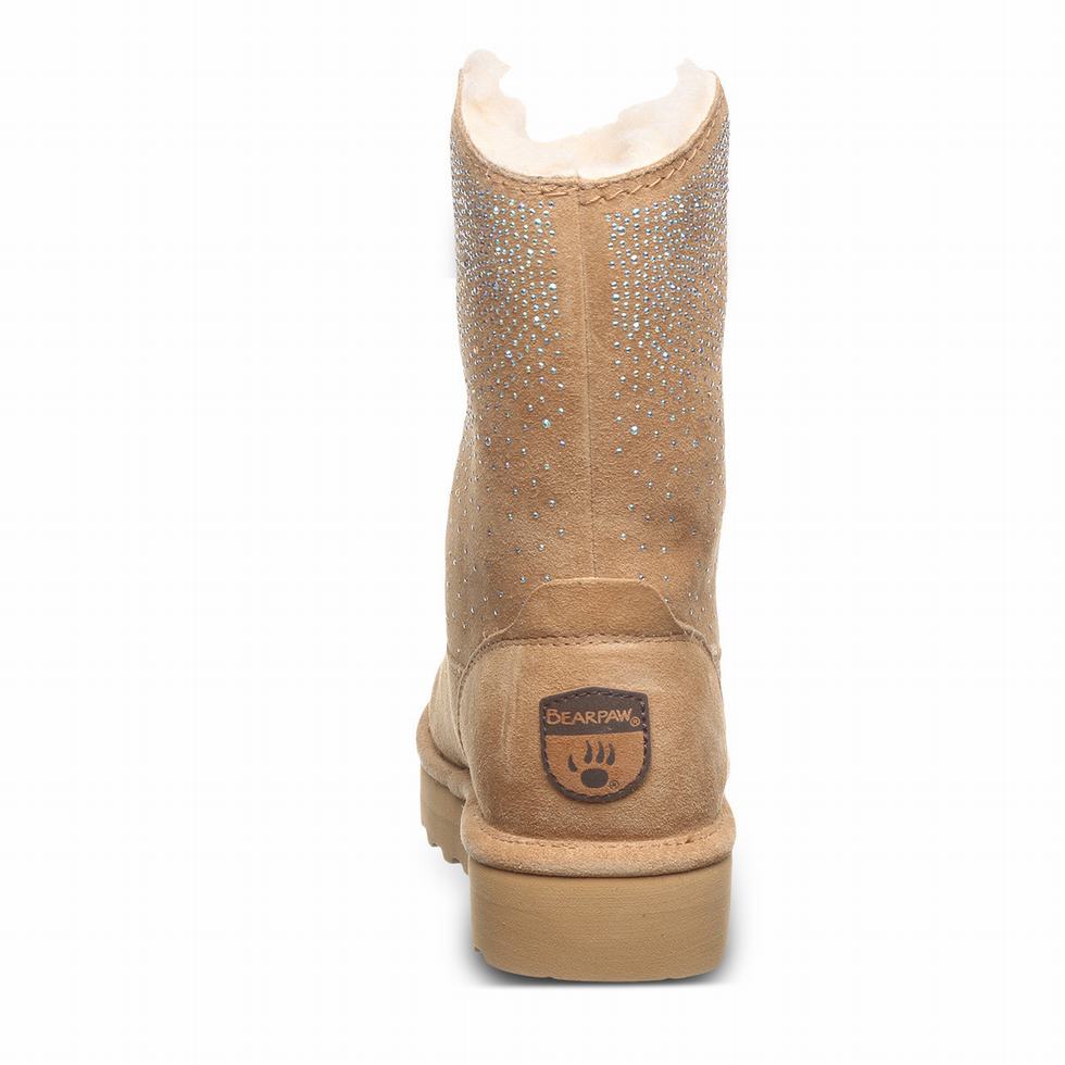 Kozaki Damskie Bearpaw Glam Platform Lo Brązowe | JNW8433MP