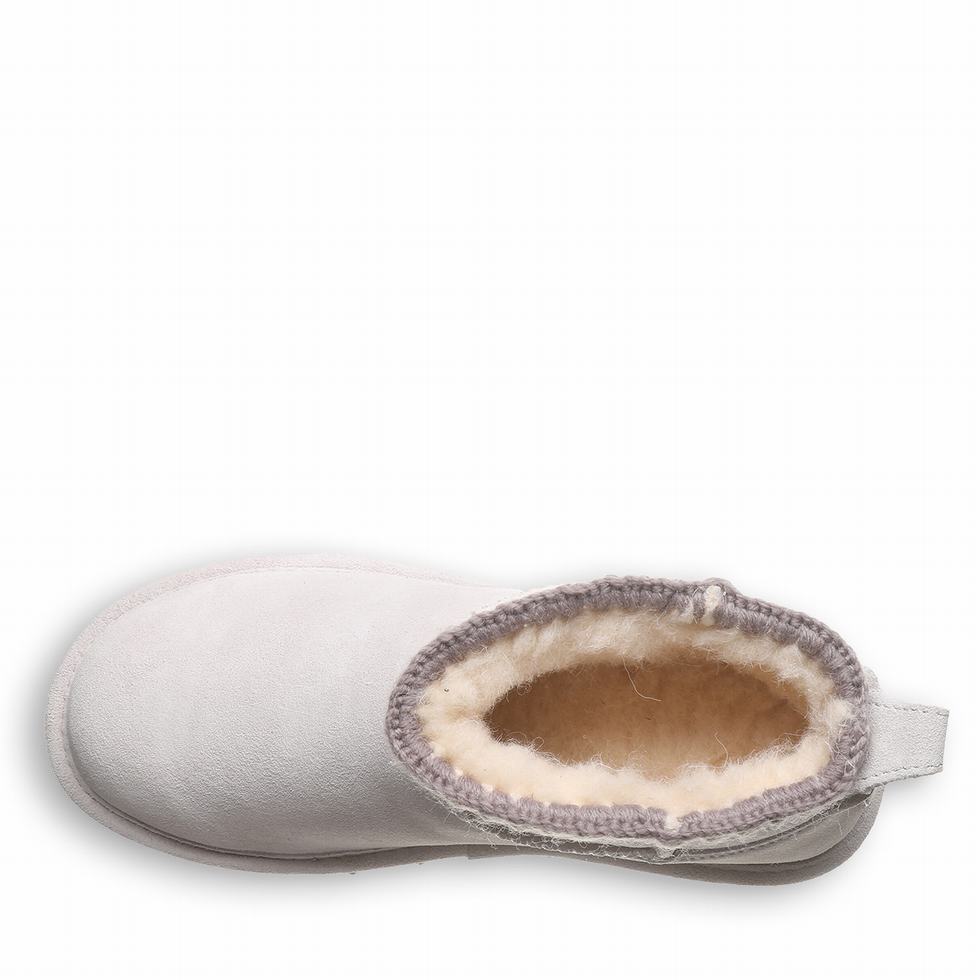 Kozaki Damskie Bearpaw Shorty Crochet Szare | QXN9135OO