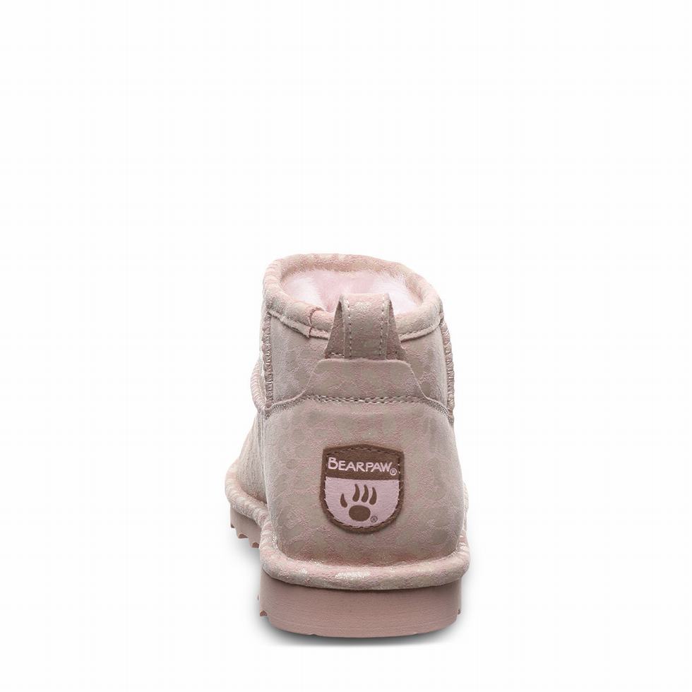 Kozaki Damskie Bearpaw Shorty Exotic Różowe | JQG9956PS